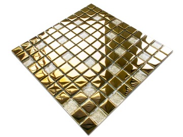 ЗОЛОТАЯ ЛИШКА СТЕКЛЯННАЯ МОЗАИКА 30x30см