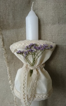 ПРИБЫЛЬ ДЛЯ УКРАШЕНИЯ СВЕЧИ КАПЕЛЬНАЯ РУЧКА КРЕЩЕНИЕ РЕТРО