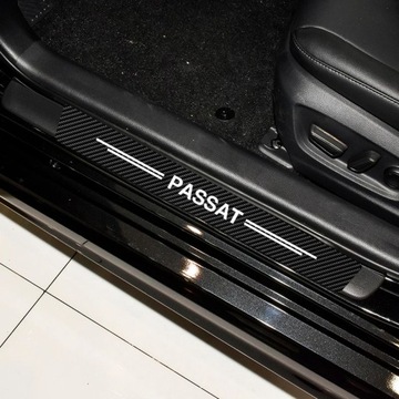 4 sztuk próg próg drzwi samochodu naklejka na VW Volkswagen PASSAT B5 B6 B7