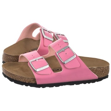 Buty Klapki Birkenstock Arizona BS Patent Candy Pink 1026957 Różowe