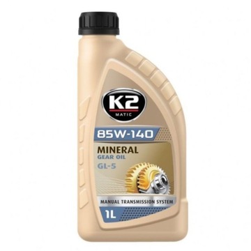Olej przekładniowy K2 85W140 API GL5 GL4 1L