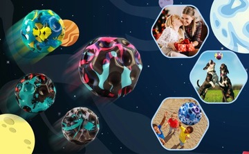 СЕНСОРНЫЙ РЕЗИНОВЫЙ МЯЧ МЕТЕОР ПРОСТРАНСТВО ДЛЯ ДЕТЕЙ 9 ШТ.