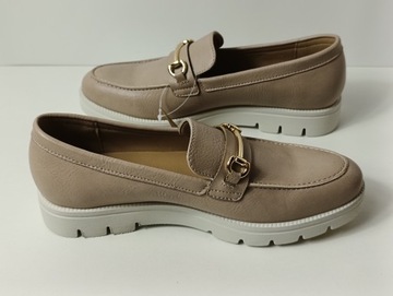 Удобные мокасины Wojtyłko 7B24317 бежевого цвета, размер 36