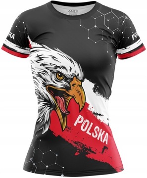 Koszulka Damska T-shirt Kibica Polska Orzeł HIT S