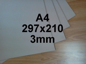 TEKTURA SZARA LITA MODELARSKA 297x210 A4 20szt 3mm