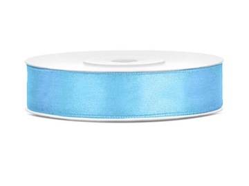 SATYNOWA wstążka tasiemka do pakowania biżuterii 12 mm 32 m BLUE