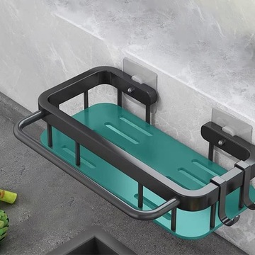 ОРГАНАЙЗЕР ДЕРЖАТЕЛЬ ДЛЯ ГУБКИ ПОЛКА ВЫДВИЖНОЙ КОНТЕЙНЕР ДЛЯ МОЙКИ С КРЮЧКАМИ