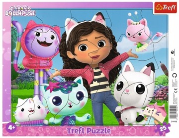 PUZZLE RAMKOWE 25 EL POZNAJ KOCI DOMEK GABI KOTY