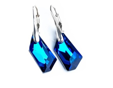 KOLCZYKI DE ART BERMUDA BLUE KRYSZTAŁY SWAROVSKI