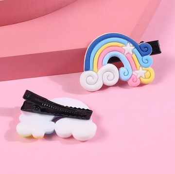 SPINKI do włosów JEDNOROŻEC klamry ozdoby zestaw 10 sztuk PREZENT