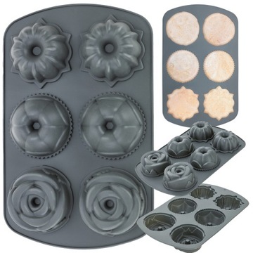 ФОРМА ДЛЯ МАФФИНОВ Формы для выпечки силиконовых кексов 6 шт.