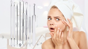 Набор для удаления черных точек, ложки UNY Pimples Wągrów, двусторонние, 8 шт.