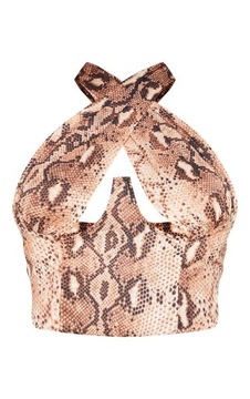 УКОРОЧЕННЫЙ ТОП AB7 ЗМЕИ PRETTYLITTLETHING 40