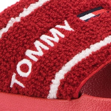 Sportowe klapki TOMMY JEANS czerwone unisex casual