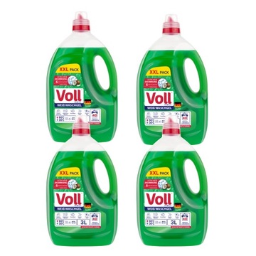 4x VOLL Żel do prania białych jasnych tkanin niemiecki DE 40 Prań 3 l