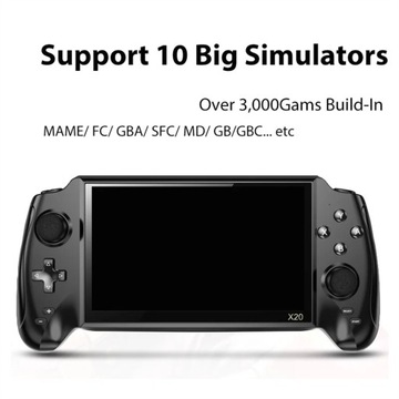 Портативная игровая консоль X20 Retro, экран 7,0 дюйма, память 32 ГБ