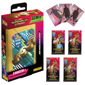 MINI PUSZKA FIFA 365 2024 PANINI KARTY PIŁKARSKIE 4x SASZETKA 3x LIMITED