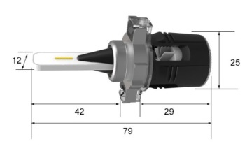 MINI MOTOR QUAD LED лампа H16 5202 B6 48W 12V 24V CANBUS VENTILATOR 1 шт.