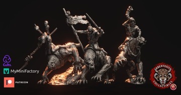 Warg Riders - x3 - SabertoothCollectibles - Minifaktura