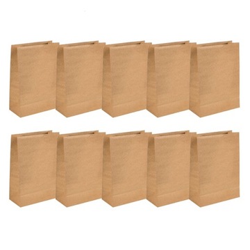 MOCNA Torba Papierowa Torebka 27x19x10 cm 10szt
