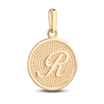 ZŁOTA WYJĄTKOWA ZAWIESZKA MEDALIK LITERKA R 585