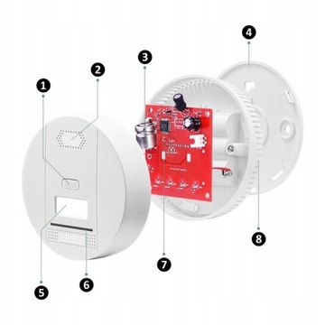 DETEKTOR ALARM CZUJNIK GAZU TLENKU WĘGLA CO, Czadu, wyświetlacz LCD HD 85dB