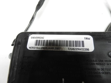 CHRYSLER SEBRING III ULOŽENÍ SEDADLA PRAVÝ PŘEDNÍ 04645992AC