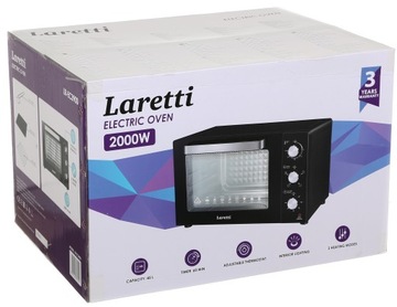 Мини-настольная электрическая духовка LARETTI LR-EC3900 45л Черный