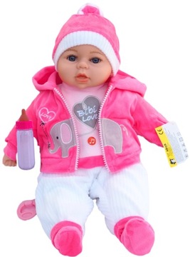 BABY DOLL ГОВОРИТ И ПОЕТ ПОЛЬСКАЯ ИНТЕРАКТИВНАЯ МЯГКАЯ соска 45 СМ