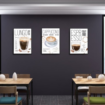 СОВРЕМЕННЫЙ ПОСТЕР ЛОФТ-УКРАШЕНИЯ КАРТИНА ДЛЯ КУХНИ ГОСТИНОЙ КАПУЧИНО 30Х40