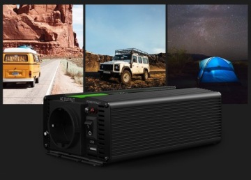 Автомобильный инвертор GREEN CELL 300Вт/600Вт 24В