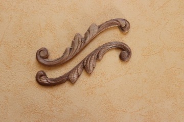 Dekor 10x2,5cm, ornament, aplikacja 2szt- D277