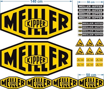 Naklejki MEILLER KIPPER, mega zestaw, 140 cm!!!