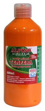 Farba plakatowa w butelce 500ml pomarańczowaAlpino