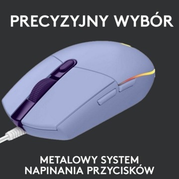 Mysz przewodowa LOGITECH G102 Lightsync Fioletowy