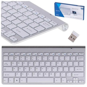 Klawiatura bezprzewodowa Bluetooth Smart TV srebrna