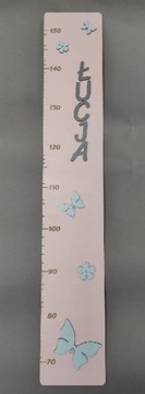 Деревянная таблица роста с именем 3D подарок