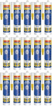 Silikon Sanitarny BIAŁY Soudal 280ml CAŁY KARTON 15szt.