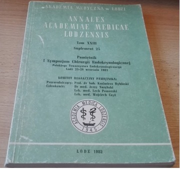 Pamiętnik I Sympozjum Chirurgii Endokrynologicznej