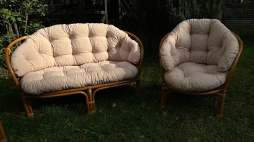 КОМПЛЕКТ МЕБЕЛЬНЫХ ПОДУШЕК ИЗ РОТАНГА, БЕЖЕВЫЙ