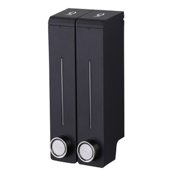 1 настенный дозатор мыла черного цвета.