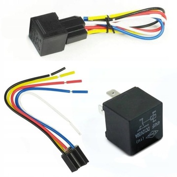 PRZEKAŹNIK SAMOCHODOWY DO KAMERY COFANIA GNIAZDO 5 PIN 40A 12V