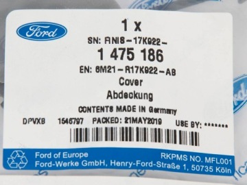 КРЫШКА БУКСИРОВОЧНОГО КРЮКА ЗАДНЯЯ S-MAX 06-15