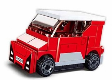 KLOCKI SLUBAN MINI POJAZD AUTO CZERWONE Z NAPĘDEM