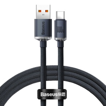 WZMACNIANY KABEL PRZEWÓD BASEUS USB USB-C 100W 6A 1.2M SZYBKIE ŁADOWANIE QC
