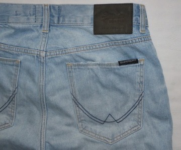Spodenki jeans z przetarciami SUPERDRY Denim Goods JPN r. M , pas W 30