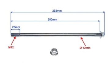 ОСЬ ПОДВЕСКИ ДВИГАТЕЛЯ M12 x 280 2T