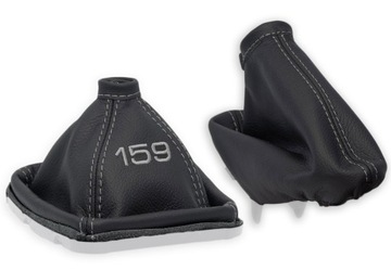 ALFA ROMEO 159 2004-2011 КОМПЛЕКТ СИЛЬЧКОВ ЧЕРНАЯ КОЖА СЕРАЯ ВЫШИВКА