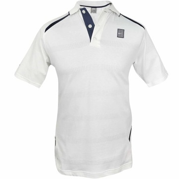 NIKE TENIS POLO MĘSKA KOSZULKA T-SHIRT DRI-FIT TENISOWA BIAŁA *WYPRZEDAŻ*