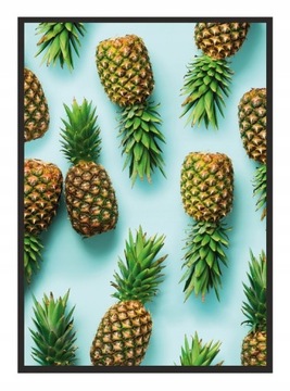 OBRAZ PLAKAT W RAMIE 53x73 cm Ananas P603